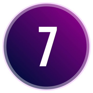 7 numaralı simge vektör illüstrasyonu