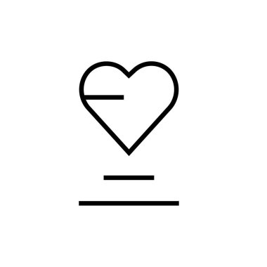 Valentine İleti ikonu vektör illüstrasyonu