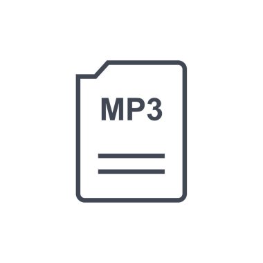 mp3 dosya biçimi vektör illüstrasyonu