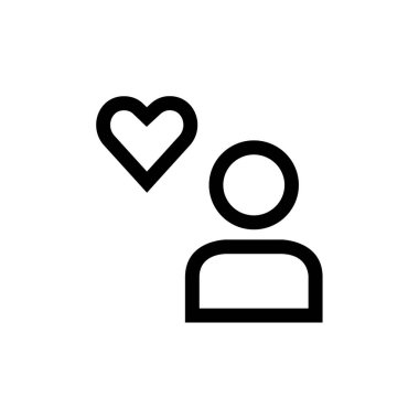 Valentine İleti ikonu vektör illüstrasyonu