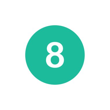 Sekiz numaralı simge vektör illüstrasyonu