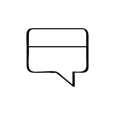 Sohbet sohbet balonu vektör illüstrasyonu 