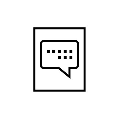 Metin Mesajlaşma simgesi vektör illüstrasyonu