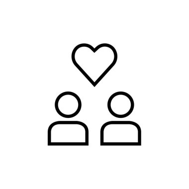 Valentine İleti ikonu vektör illüstrasyonu