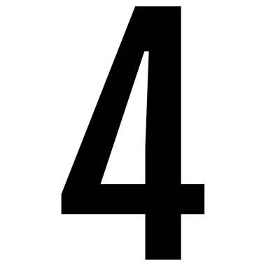 4 numaralı simge vektör illüstrasyonu