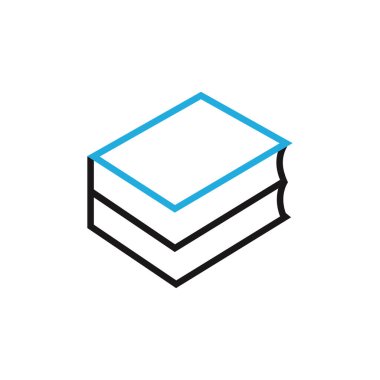 kitap simgesi vektör illüstrasyonu 