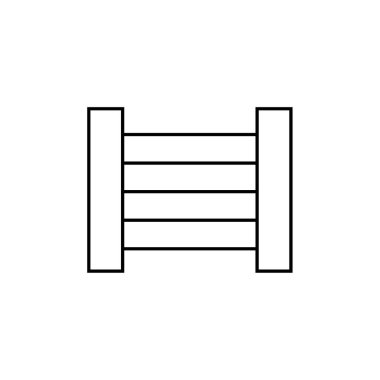 Soyut çokgen geometrik şekil simgesi, vektör illüstrasyonu