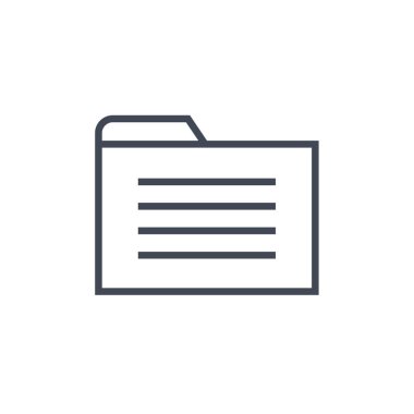 dosya belgesi simgesi, dizinin basit illüstrasyonu 