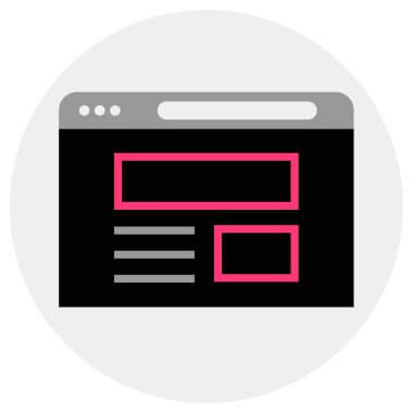 wirefram simgesi vektör illüstrasyonu