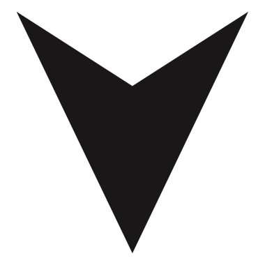 ok aşağı simge vektör illüstrasyonu