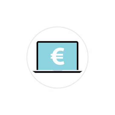 Avro para birimi simgesi basit vektör illüstrasyonu