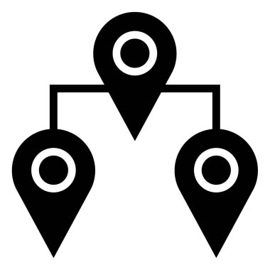 Harita. Web simgesi basit illüstrasyon