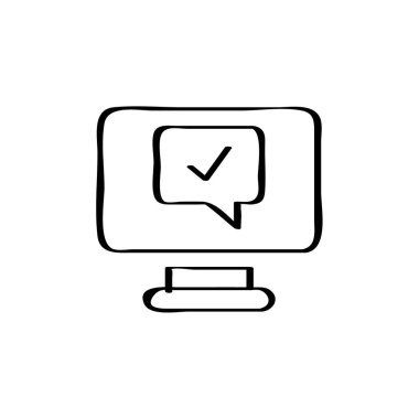 Sohbet balonu simgesi, vektör illüstrasyonu basit tasarım