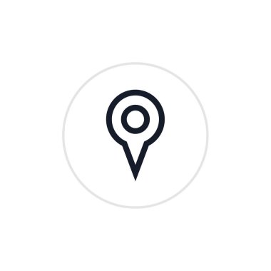 konum simgesi vektörü arkaplanda izole edildi 