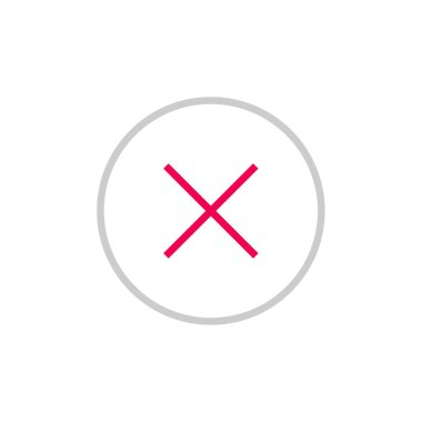 çapraz x simgesi, vektör illüstrasyonu