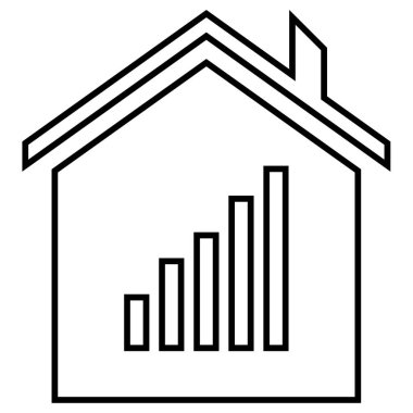 Emlak simgesi, vektör illüstrasyonu 