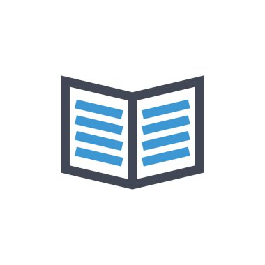 Kitap simgesi aç, vektör illüstrasyonu