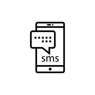 akıllı telefon simgesi basit vektör illüstrasyonu