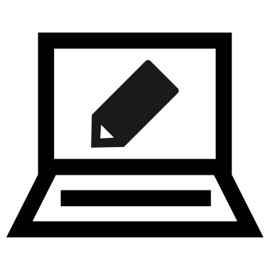 Bilgisayar bilgisayarı. Web simgesi basit illüstrasyon 