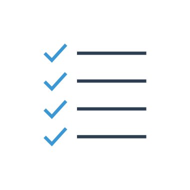 Kontrol listesi simgesi vektör illüstrasyonu 