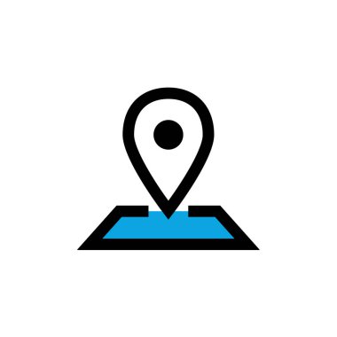 konum pin simgesi vektör illüstrasyonu