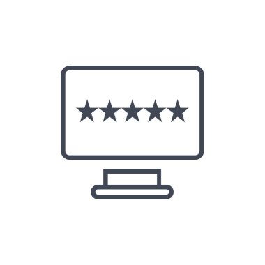 beş yıldız pc, vektör illüstrasyonu