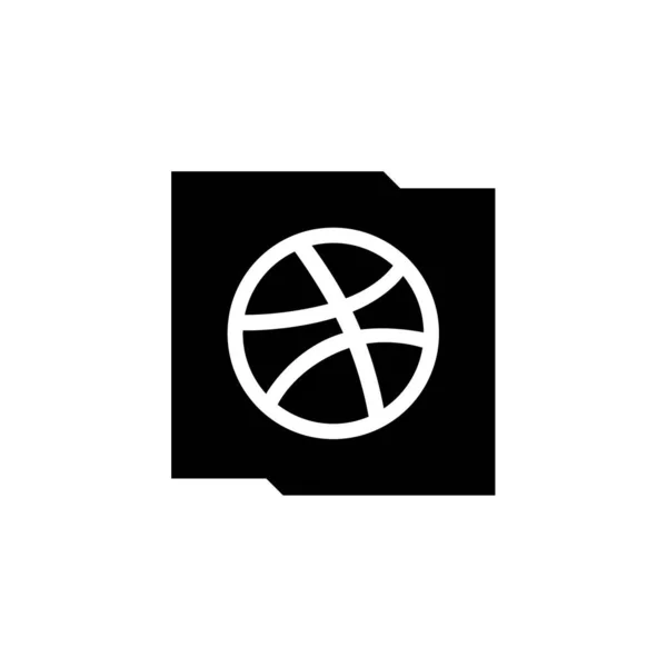 Dribbble Social Media Logo Wektor Ilustracja — Wektor stockowy