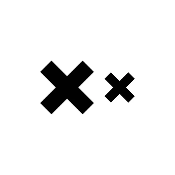 Kreuzzeichen Symbol Vektorabbildung — Stockvektor