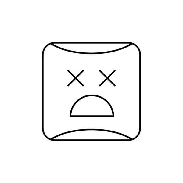 Emoji Símbolo Expressão Facial Ícone Emoticon Ilustração Vetorial —  Vetores de Stock