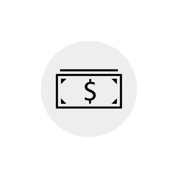 Geld Symbol Vektor Illustration Flache Bauweise Folge — Stockvektor