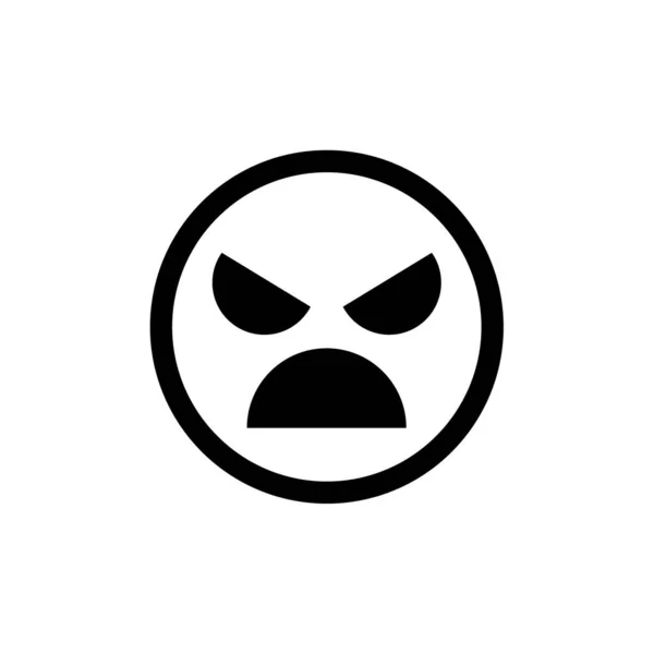 Ikona Emotikony Wyraz Twarzy Symbol Emocji Ilustracja Wektora — Wektor stockowy