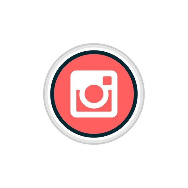 Picture Camera Sign Icon Social Media Logo — Stock Vector