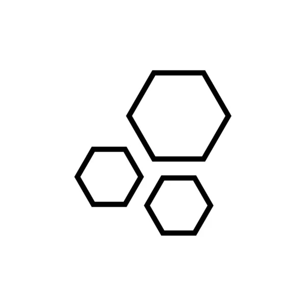 Медовые Соты Иконка Векторной Иллюстрации Дизайн Логотипа — стоковый вектор