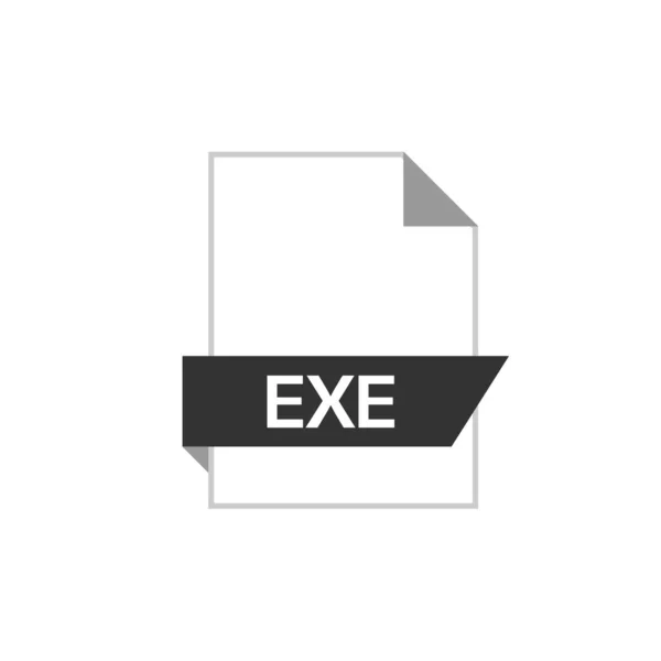 Exe File Document Extension Icon Vector Illustration — Stock Vector