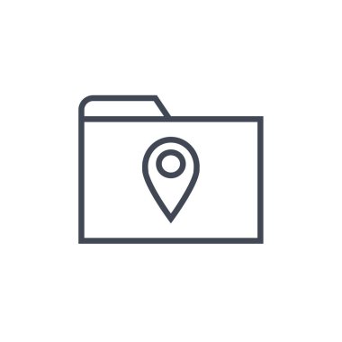 GPS konum simgesinin vektör illüstrasyonu