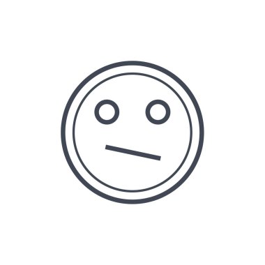 Emoji vektör illüstrasyonu basit simge 