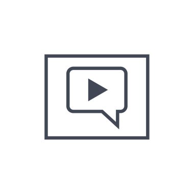 kabarcık sohbet simgesi vektör illüstrasyonu, konuşma balonu işareti  