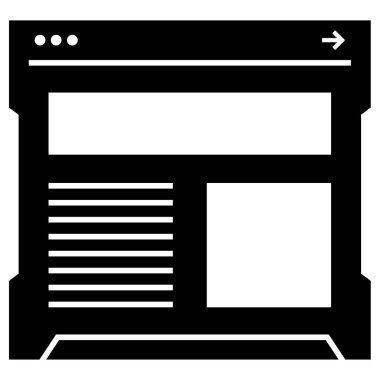 Web sitesi ve uygulama tasarımı için tarayıcı vektör simgesi 