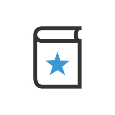 Yıldız simgesi vektör illüstrasyonlu kitap