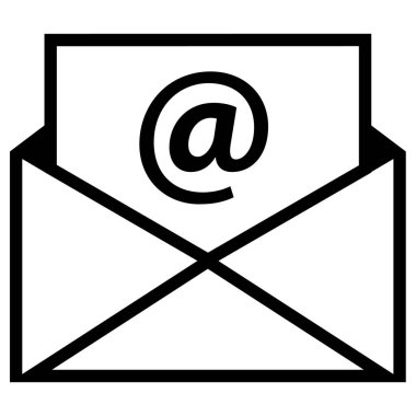 e- posta web simgesi, basit illüstrasyon