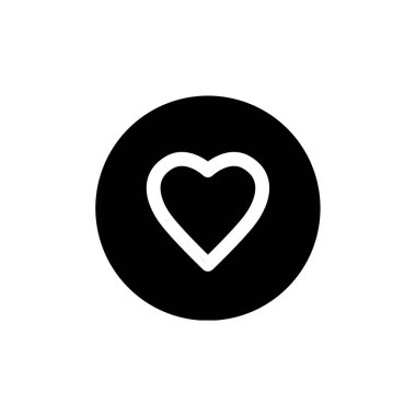 Kalp ikonu vektör illüstrasyonu     