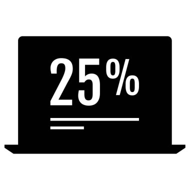 yüzde oran simgesi vektör illüstrasyonu 