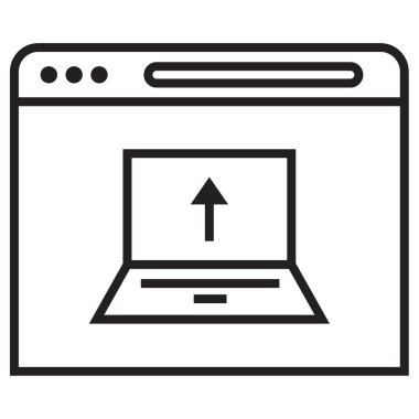 Web tarayıcı simgesi vektör illüstrasyonu 