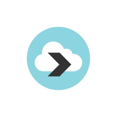 bulut hesaplama simgesi, vektör illüstrasyonu 