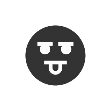 Emoji vektör illüstrasyonu basit simge 