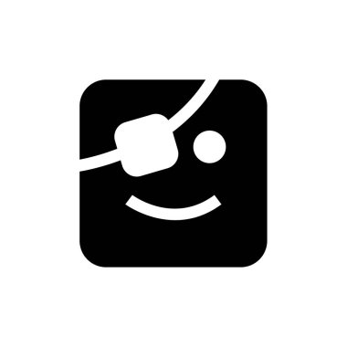 Emoji vektör illüstrasyonu basit simge 