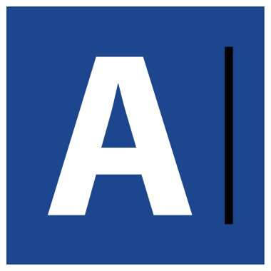 Vektör logosu A. Kartvizit tasarım şablonu 