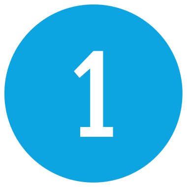number one icon vector illustration