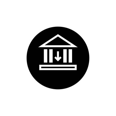 Banka binası logo şablonu vektör çizimi tasarımı 