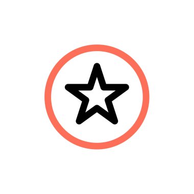 Beyaz arkaplanda izole edilmiş yıldız simgesi vektörü